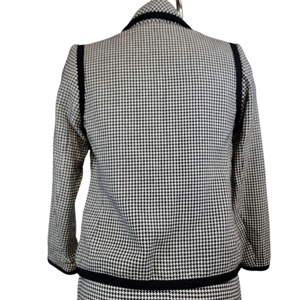 Yves Saint Laurent Suit Womans 36 Black & White Houndstooth Vintage 2 Pc. Suit - Picture 5 of 13